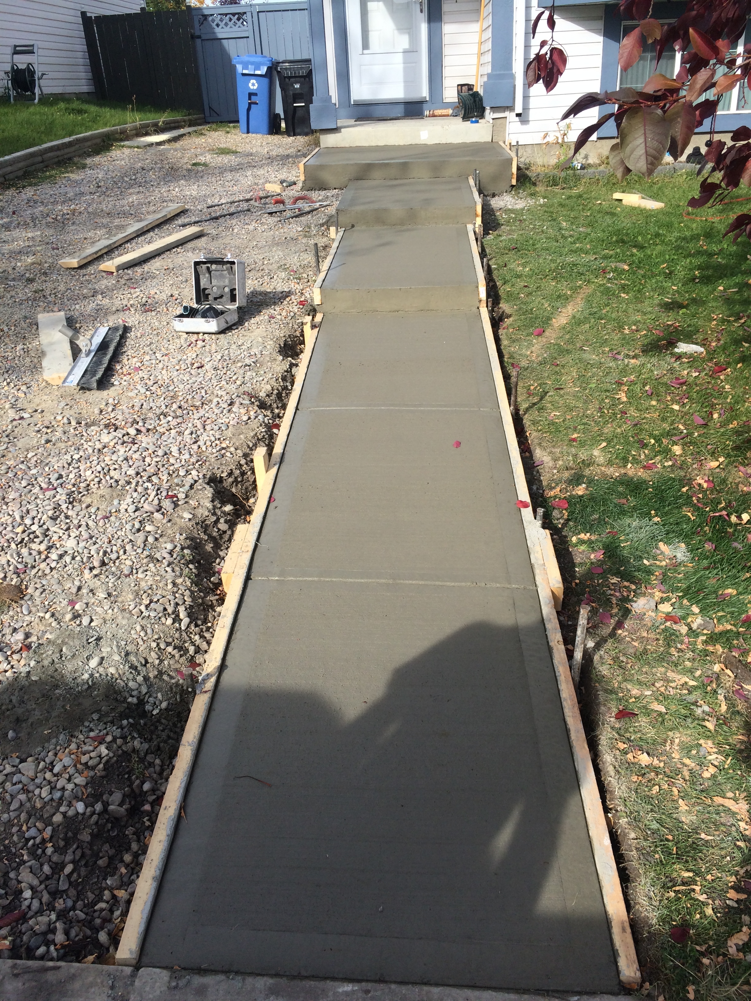 Decorative concrete finishing work